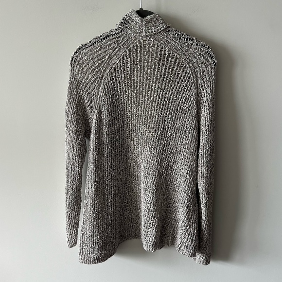 Eileen Fisher Open Knit Cardigan Cotton Pockets B - Picture 5 of 9